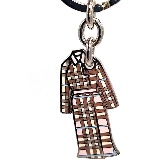 Burberry Accessories - Vintage Burberry Plaid Check Trenchcoat Keychain FOB purse charm Accessory